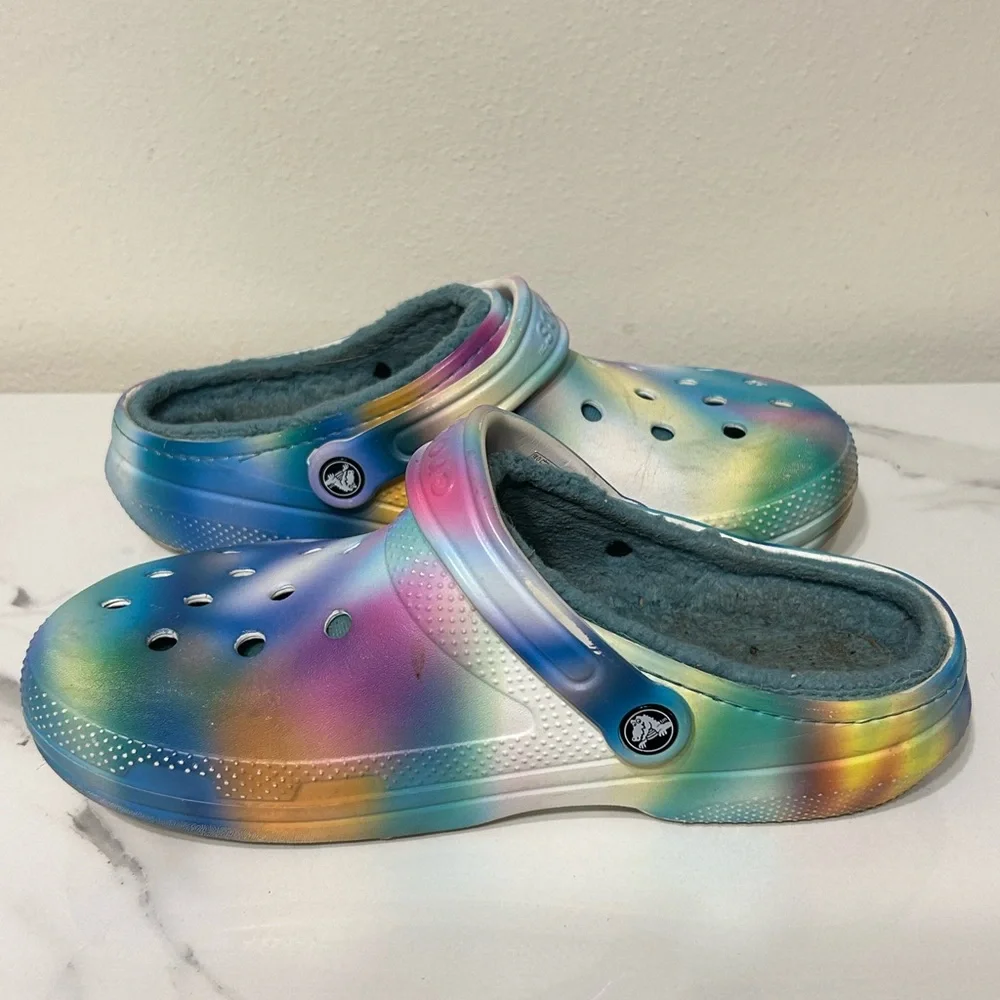 Crocs Classic Lined Solarized Clogs Size 8M - Picture 4 of 7